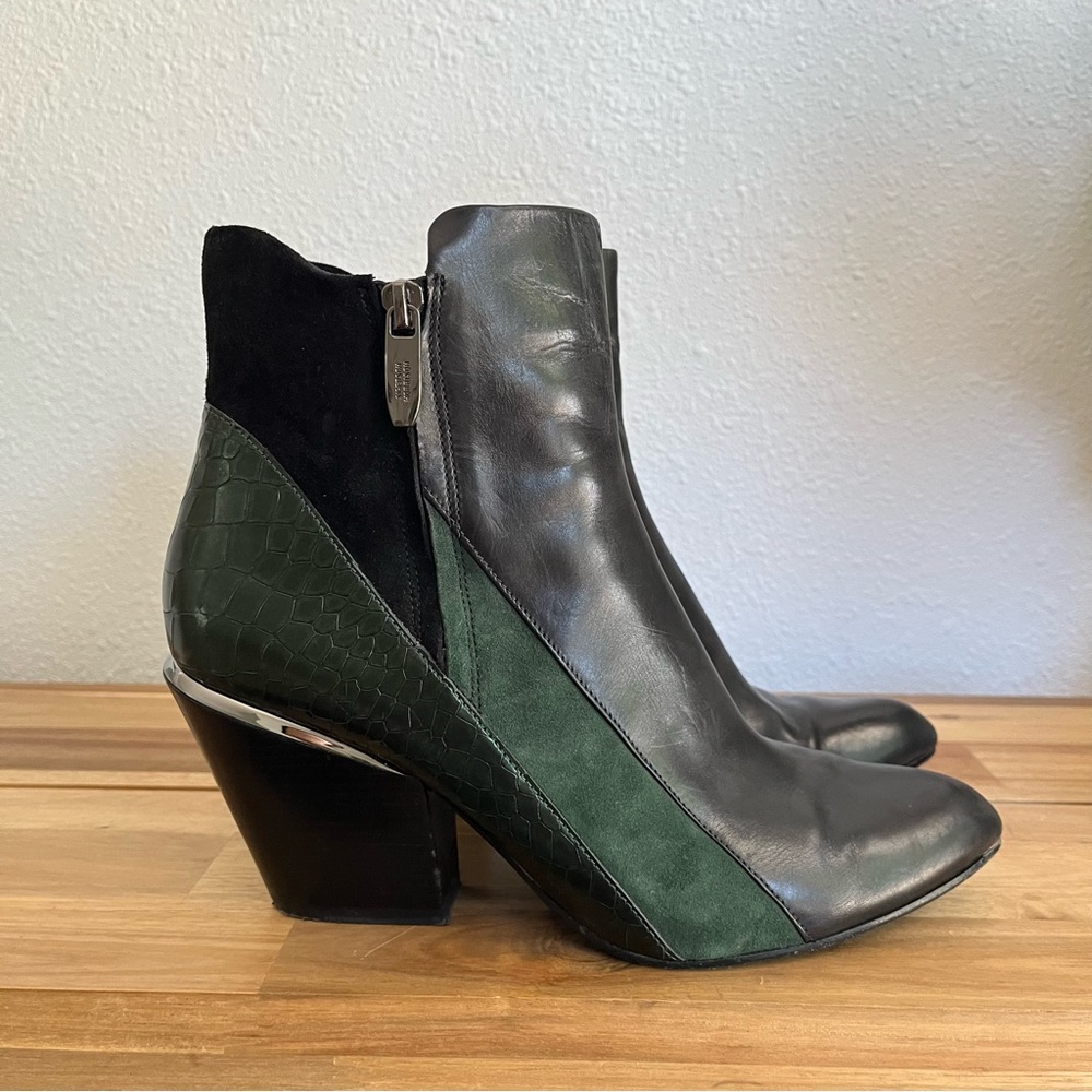 Sigerson Morrison Leila Mixed Combo Ankle Bootie Size 9.5 B